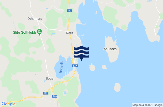 Slite, Sweden tide times map