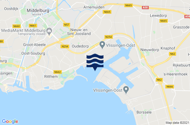Sloehaven, Netherlands tide times map