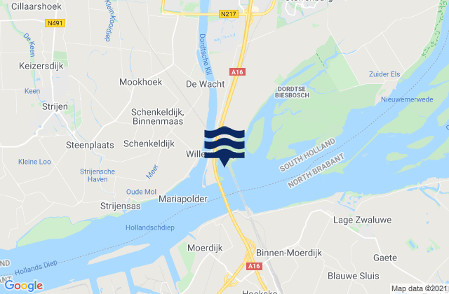 Sluiseiland, Netherlands tide times map