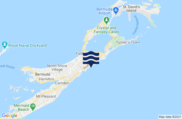 Smith's Parish, Bermuda tide times map