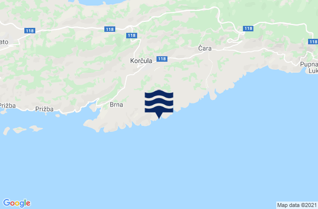 Smokvica, Croatia tide times map