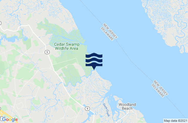 Smyrna River entrance, United States tide chart map