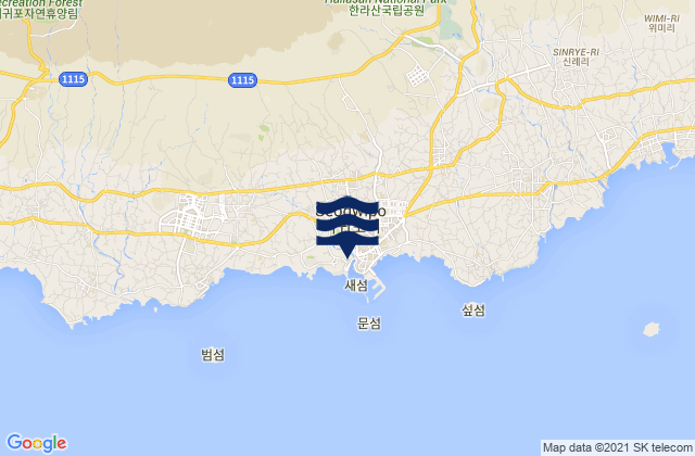 Sogwip'o, Cheju Do, South Korea tide times map