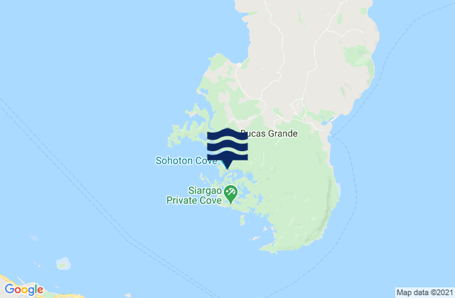 Sohutan Bay (Bucas Grande Island), Philippines tide times map