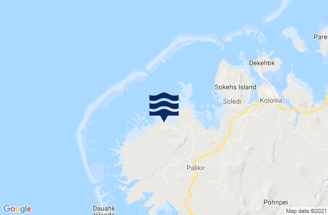 Sokehs Municipality, Micronesia tide times map