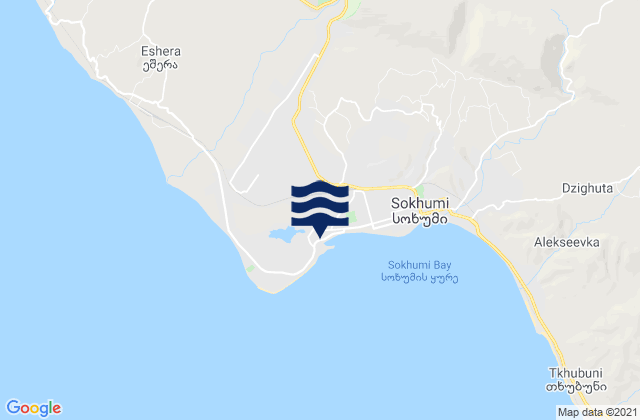 Sokhumi, Georgia tide times map