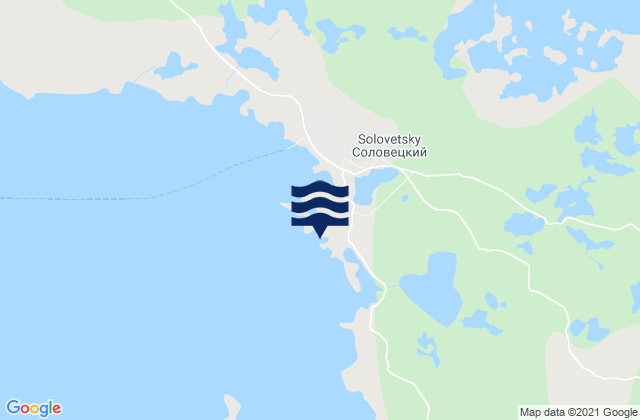 Solovets Roads Solovetski Island, Russia tide times map