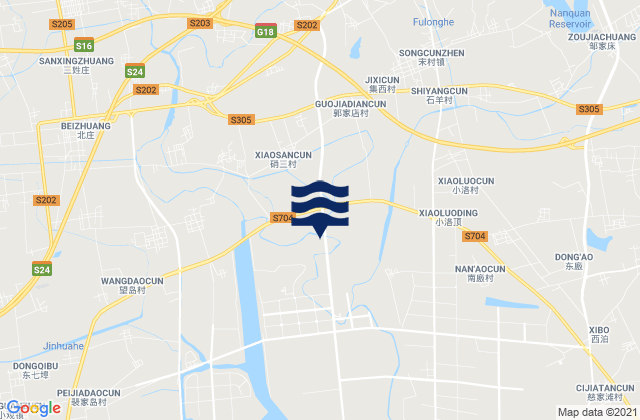 Songcun, China tide times map