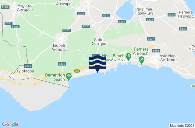 Sotira, Cyprus tide times map