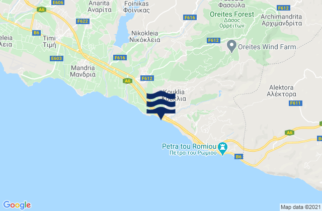 Souskiou, Cyprus tide times map