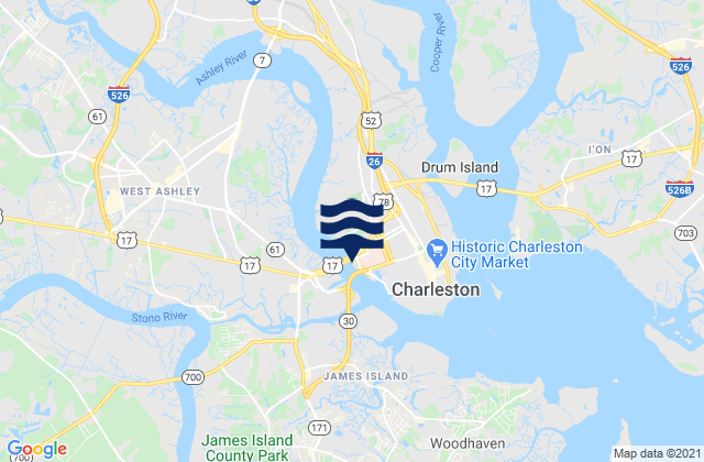 South Ashley Bridge, United States tide chart map