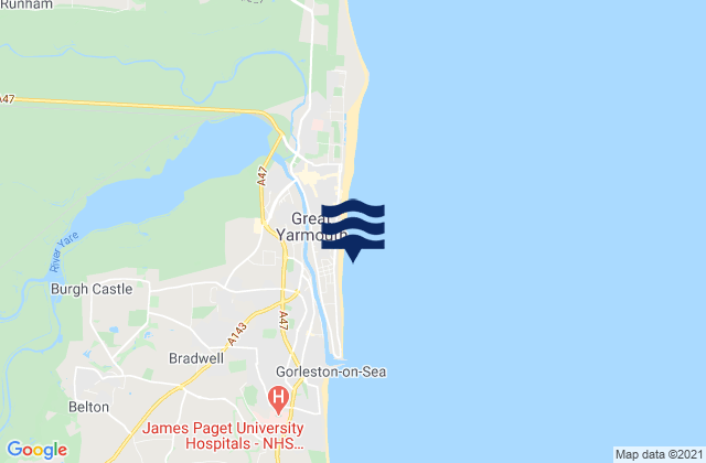 South Beach, United Kingdom tide times map