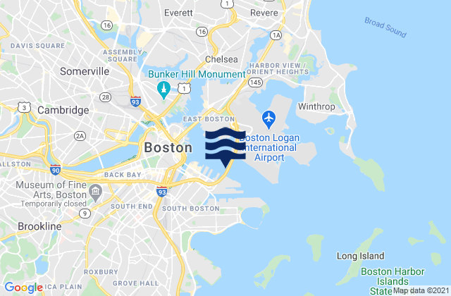 South Boston Pier 4 0.2 n.mi. NNE of, United States tide chart map