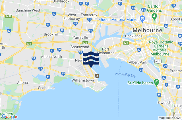South Kingsville, Australia tide times map