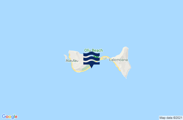 South Ofu Beach, American Samoa tide times map