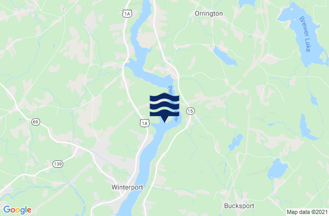 South Orrington, Penobscot River, United States tide chart map
