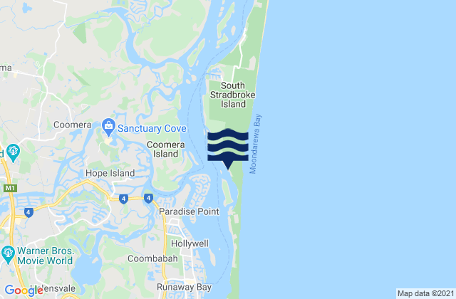 South Stradbroke Island, Australia tide times map