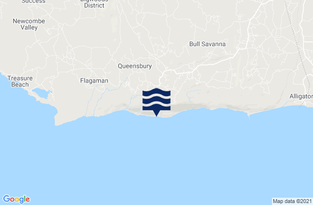 Southfield, Jamaica tide times map