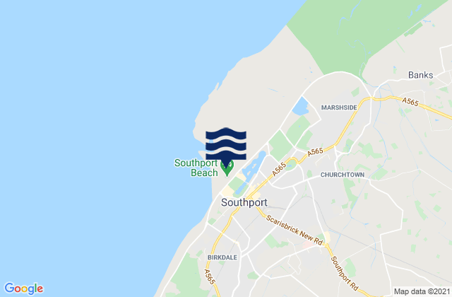 Southport, United Kingdom tide times map