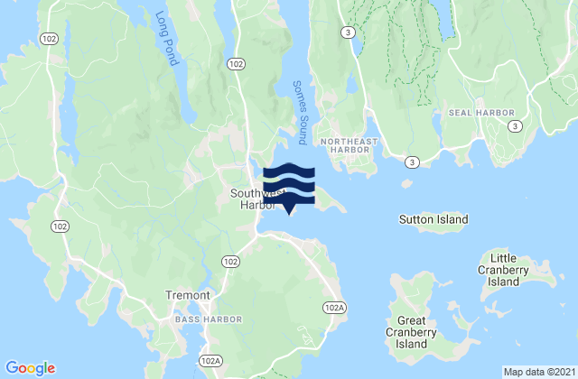 Southwest Harbor, United States tide chart map