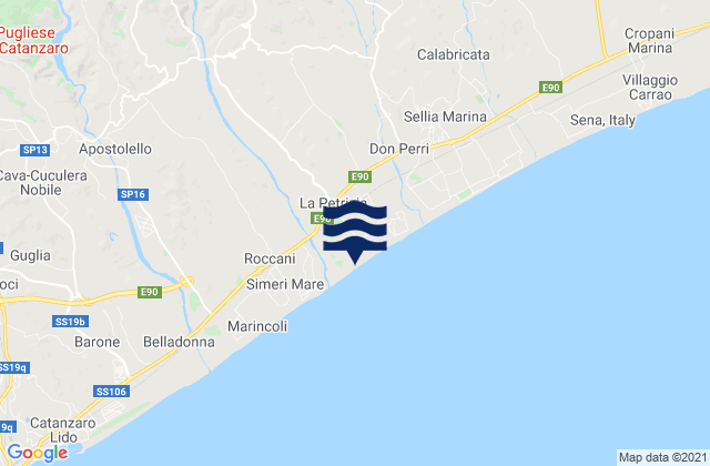 Soveria Simeri, Italy tide times map