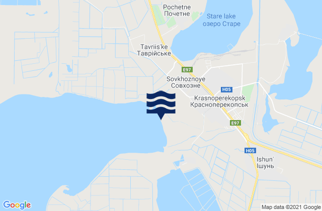 Sovkhoznoye, Ukraine tide times map