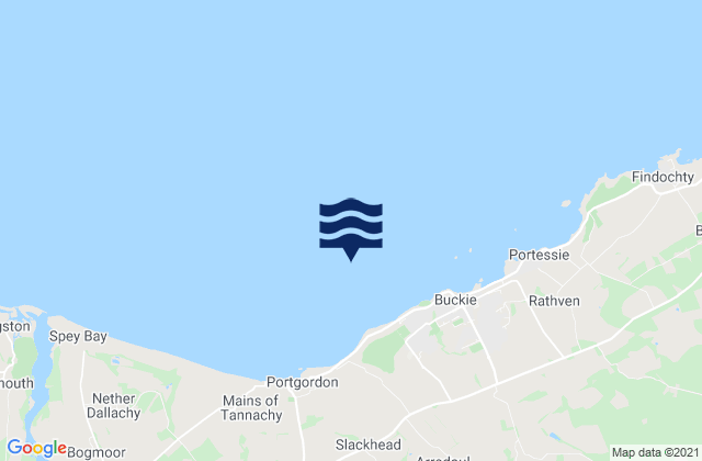 Spey Bay, United Kingdom tide times map