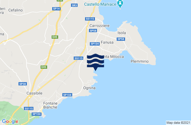 Spiaggia Arenella, Italy tide times map
