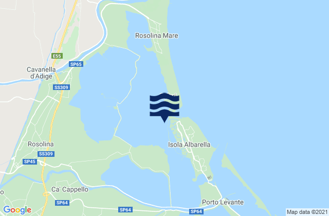 Spiaggia Libera Albarella, Italy tide times map