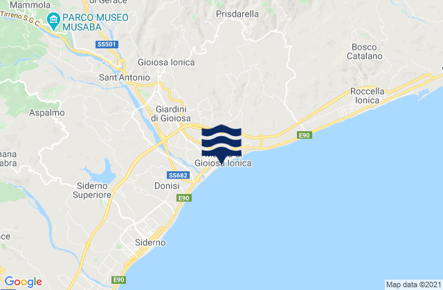 Spiaggia Marina di Gioiosa Ionica, Italy tide times map