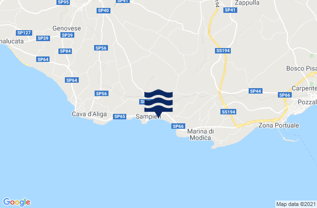Spiaggia Sampieri, Italy tide times map