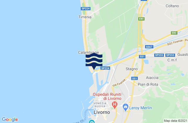 Spiaggia Verruca, Italy tide times map