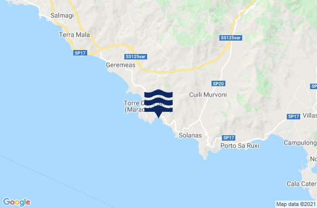 Spiaggia di Genn'e Mari, Italy tide times map