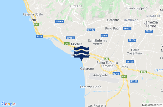 Spiaggia di Marinella, Italy tide times map