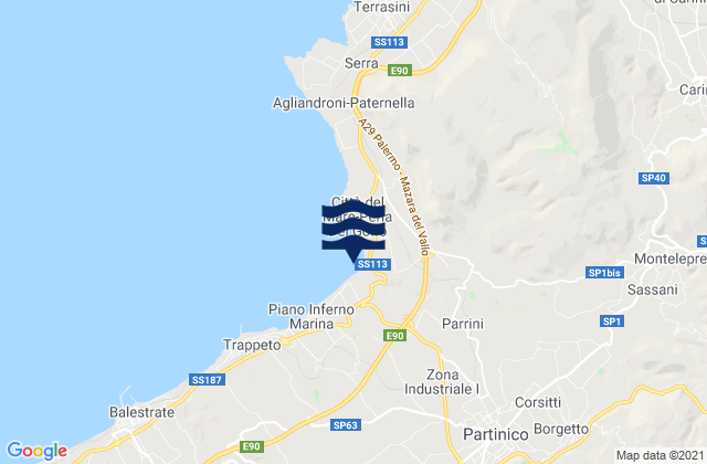 Spiaggia di Salvina, Italy tide times map