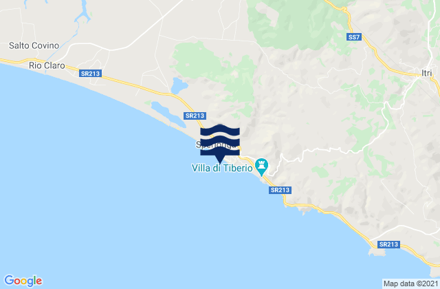Spiaggia di Sperlonga, Italy tide times map