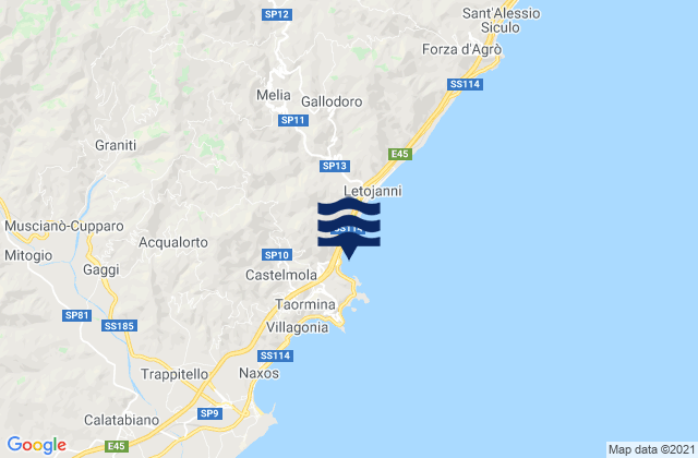 Spiaggia di Spisone, Italy tide times map