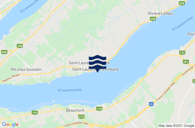 St-Laurent-Ile-Dorleans, Canada tide times map