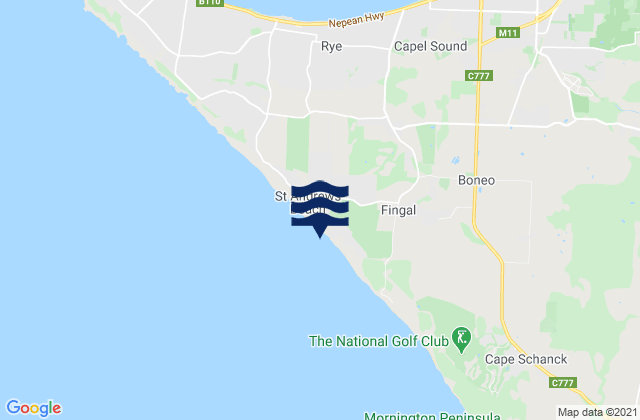 St Andrews Beach, Australia tide times map