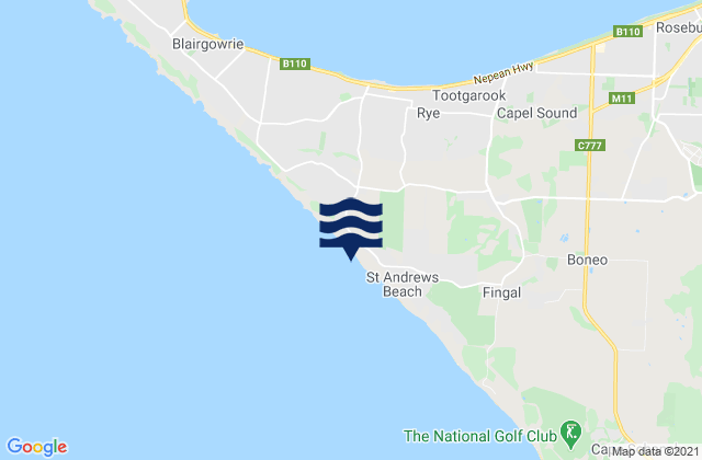 St Andrews, Australia tide times map