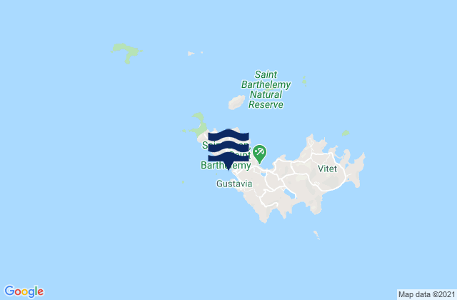St Barthelemy, U.S. Virgin Islands tide times map