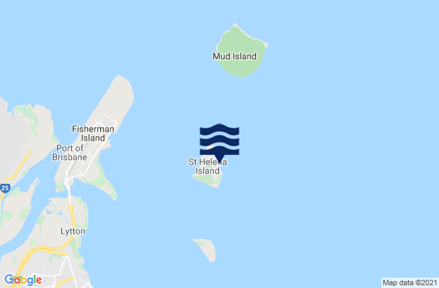 St Helena Island, Australia tide times map