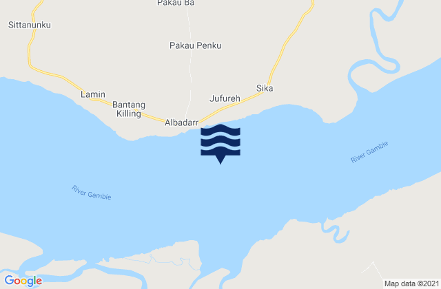 St James Island, Gambia tide times map