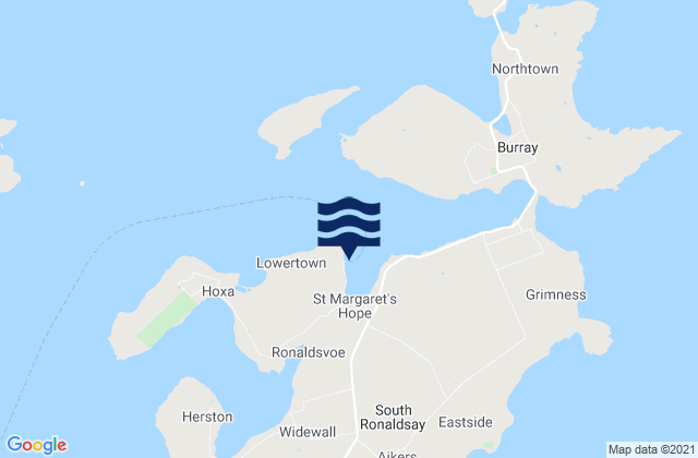 St Margarets Hope Port, United Kingdom tide times map