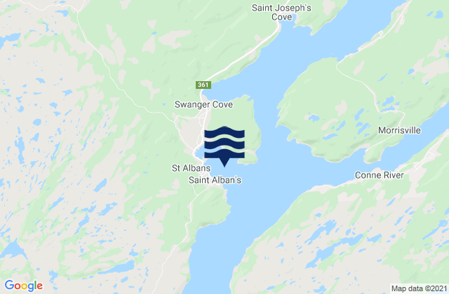 St. Alban's, Canada tide times map