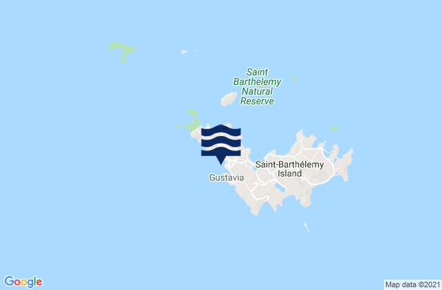 St. Barthelemy, U.S. Virgin Islands tide times map