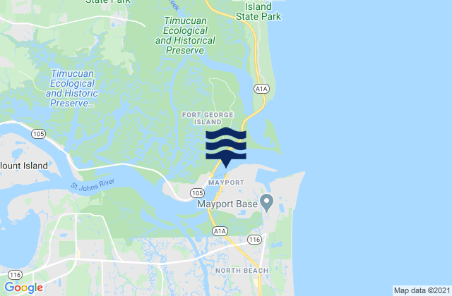 St. Johns River at Bar Pilot Dock, United States tide chart map