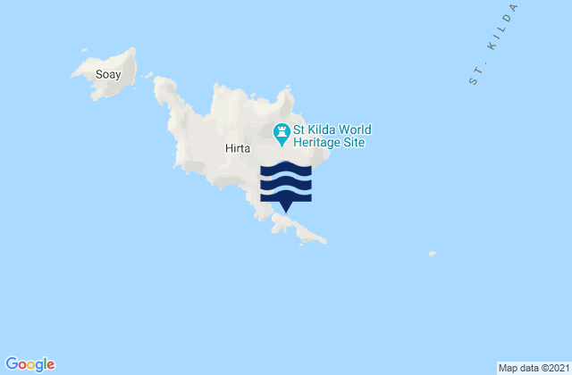 St. Kilda, United Kingdom tide times map