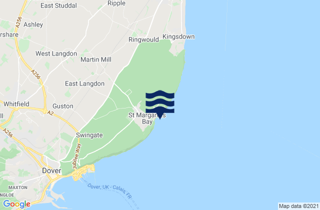 St. Margaret's Bay, United Kingdom tide times map