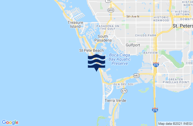 St. Pete Beach, United States tide chart map